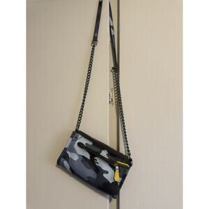 COACH BLUE CAMO CROSSBODY SHOULDER BAG PURSE POCKET BOOK CAMOUFLAGE